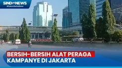 Jalan Gatot Subroto hingga Simpang Susun Semanggi Bersih dari APK saat Masa Tenang Pemilu 2024