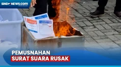 Pemusnahan Ratusan Surat Suara Rusak di Jakarta Utara
