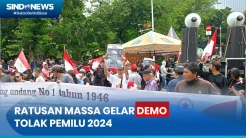 Potret Ratusan Massa Demo di Patung Kuda, Desak Bawaslu Tegas dalam Pengawasan Pemilu