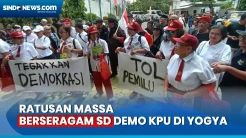 Unik, Ratusan Massa Berseragam SD Ajak KPU Belajar Berhitung yang Benar di Yogya