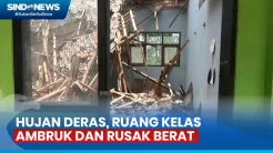 Akibat Hujan Deras, 3 Ruang Kelas Sekolah Dasar Ambruk dan Rusak Berat