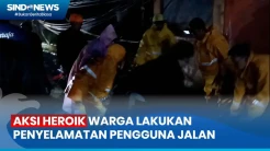 Heroik! Pria Ini Halau Kendaraan saat Pohon Besar Tumbang di Lembang