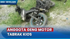 Anggota Geng Motor Tabrak Kios Bensin Hingga Terbakar Usai Terlibat Kejar-Kejaran