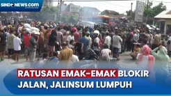 Lalu Lintas Jalinsum Lumpuh Usai Ratusan Emak-Emak Blokir Jalan di Deli Serdang