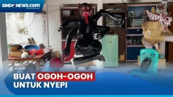 Warga di Lamongan Gotong Royong Buat Ogoh-Ogoh untuk Perayaan Nyepi