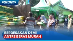 Antre Beras Murah, Ratusan Warga di Lumajang Rela Berdesakan