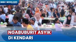 Nikmati Pemandangan Alam Sambil Berburu Makanan Buka Puasa di Pelataran Masjid Terapung Al-Alam Kendari