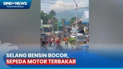 Selang Bensin Diduga Bocor, Sepeda Motor Milik Pasutri Terbakar