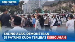 Berawal dari Saling Ejek, Massa Demonstran di Patung Kuda Terlibat Kericuhan