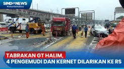 Tabrakan Beruntun di GT Halim, 4 Pengemudi dan Kernet Dilarikan ke Rumah Sakit