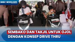 Gunakan Konsep Drive Thru, Polda Metro Jaya Bagikan Sembako dan Takjil untuk Ojek Online