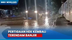 Kali Baru Kembali Meluap, Pertigaan Hek Kramat Jati Terendam Banjir