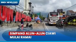 Petugas Catat Peningkatan Jumlah Kendaraan yang Melintas Simpang Alun-Alun Ciawi