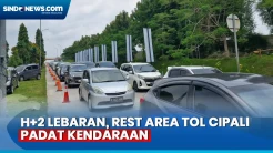 H+2 Lebaran, Rest Area KM 86 Tol Cipali Dipadati Ratusan Kendaraan