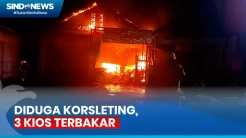 Diduga akibat Korsleting, 3 Kios di Pasar Rebo, Jakarta Timur Hangus Terbakar