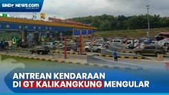Arus Balik, Kepadatan Antrean Kendaraan Terjadi di GT Kalikangkung