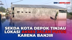 Penampakan Jembatan Penghubung Dua Kecamatan di Depok yang Putus Akibat Terendam Banjir