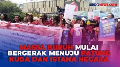 May Day! Sejumlah Bus Luar Kota Mulai Bergerak Menuju Patung Kuda dan Istana Negara