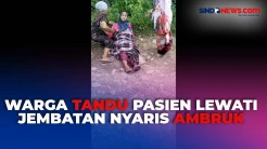 Viral Jembatan Nyaris Ambruk, Warga Tandu Pasien Sejauh 1 Km di Padang Lawas