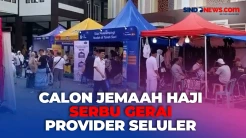 Sebelum Berangkat ke Tanah Suci Calon Jemaah Haji Serbu Gerai Provider Seluler