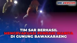 Pendaki Wanita Cedera di Pos 9 Gunung Bawakaraeng Gowa Berhasil Dievakuasi Tim SAR