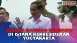 Jokowi Bagikan Sembako di Istana Presiden Yogyakarta saat PDIP Gelar Rakernas
