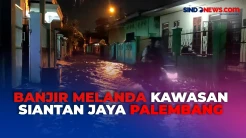 Diguyur Hujan Deras, Kawasan Siantan Jaya Palembang Terendam Banjir
