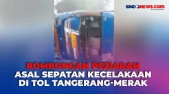Bus Rombongan Peziarah Asal Sepatan Terguling di Tol Tangerang-Merak, 9 Penumpang Terluka