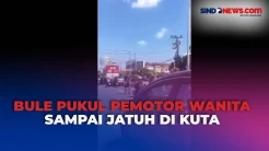 Kembali Berulah! Bule Pukul Pemotor Wanita Sampai Jatuh di Tengah Jalan Kuta
