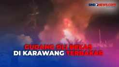 Kebakaran Hebat Gudang Oli Bekas di Karawang, 3 Mobil Ludes Dilahap si Jago Merah