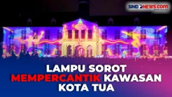 Warga Padati Kawasan Kota Tua Saksikan Video Mapping di Jakarta Light Festival