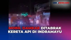 Mobil Pemadam Kebakaran Ditabrak Kereta Api di Indramayu, Diduga Mogok di Tengah Perlintasan