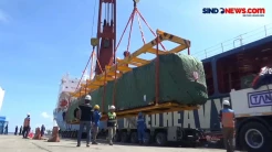 Kereta Tanpa Rel untuk IKN Tiba di Pelabuhan Semayang Balikpapan