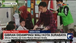 Gibran Pantau Makan Gratis di Surabaya Didampingi Khofifah-Emil
