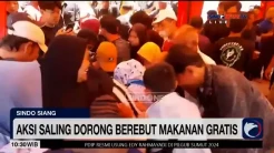 Pembagian Makanan Gratis Diwarnai Aksi Saling Dorong di Ponorogo