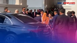 Hadiri Penurunan Bendera Merah Putih, Wapres Maruf Amin Disambut Gibran dan Keluarga di Istana Merdeka