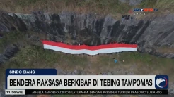 Peringati HUT ke-79 RI, Siswa Banjarnegara Bentangkan Bendera 45 M di Tebing Tampomas