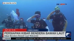 Rayakan HUT-ke-79 RI, Polres Wakatobi Kibarkan Bendera di Bawah Laut