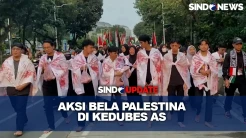 Long March dari Monas, Massa Aksi Bela Palestina Tiba di Depan Kedubes AS