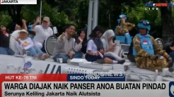 Rayakan HUT TNI, Warga Diajak Naik Panser Anoa Buatan Pindad