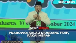 Pakai Dasi Hijau di Acara PKB, Prabowo: Kalau Diundang PDIP, Pakai Merah