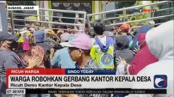 Diduga Kades Pungli Pembuatan Sertifikat Tanah, Warga Robohkan Gerbang Kantor Desa Legonkulon