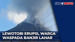 Gunung Lewotobi Kembali Erupsi, Warga Gunakan Masker Hindari Bahaya Abu Vulkanik