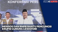 Gunung Lewotobi Kembali Erupsi, Mensos Kerja Sama dengan BNPB Bantu Pengungsi