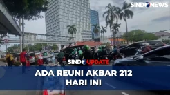 Massa Reuni 212 Padati Kawasan Monas Jakarta, Lalin Sekitar Monas Ramai Lancar