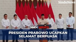 Ucapkan Selamat Berpuasa, Presiden Prabowo: Mari Jalankan dengan Tenang dan Khusyuk