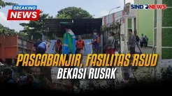 Breaking News! Banjir Surut, Petugas Bersihkan Lokasi Terdampak di RSUD Kota Bekasi
