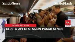 Pastikan Kenyamanan Pemudik di Stasiun Pasar Senen, Menko AHY Sidak Kereta Api