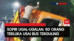Sopir Ugal-ugalan, 60 Orang Terluka usai Bus Terguling di Pandeglang