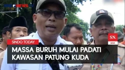 Demo, Buruh Mulai Padati Kawasan Patung Kuda | Sindo Today